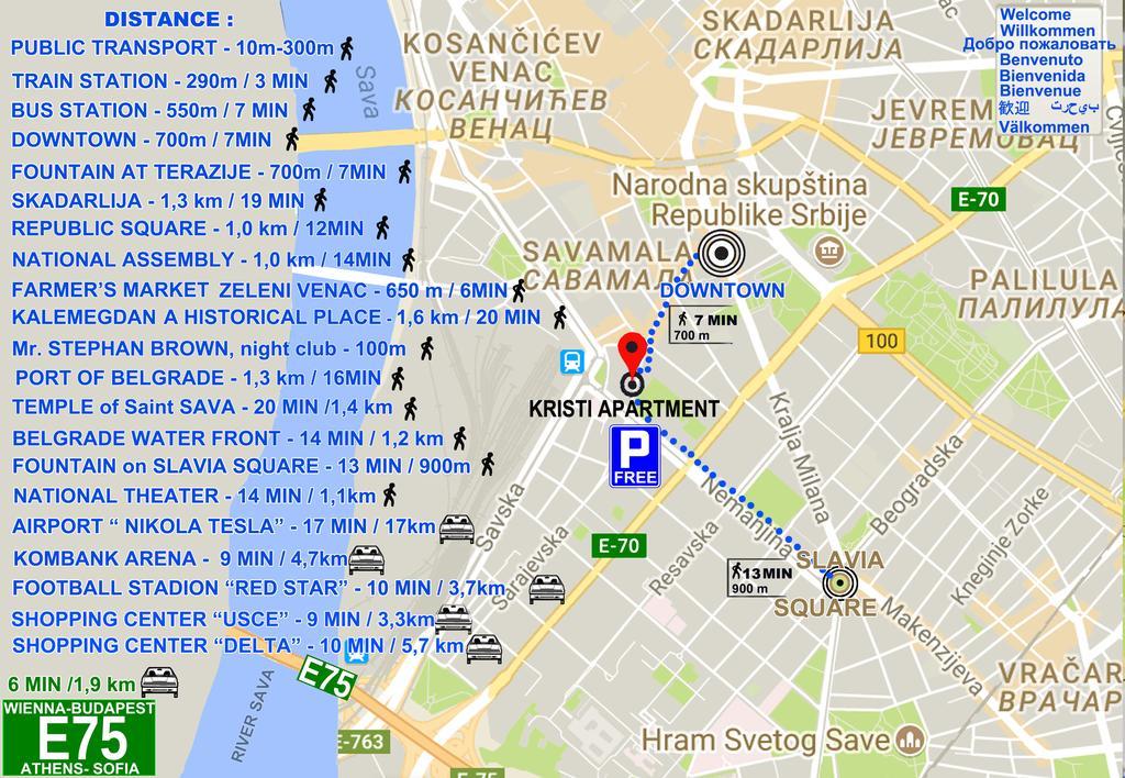 Kristi Lux Apartment Center Free Parking Fast Wifi Белград Экстерьер фото